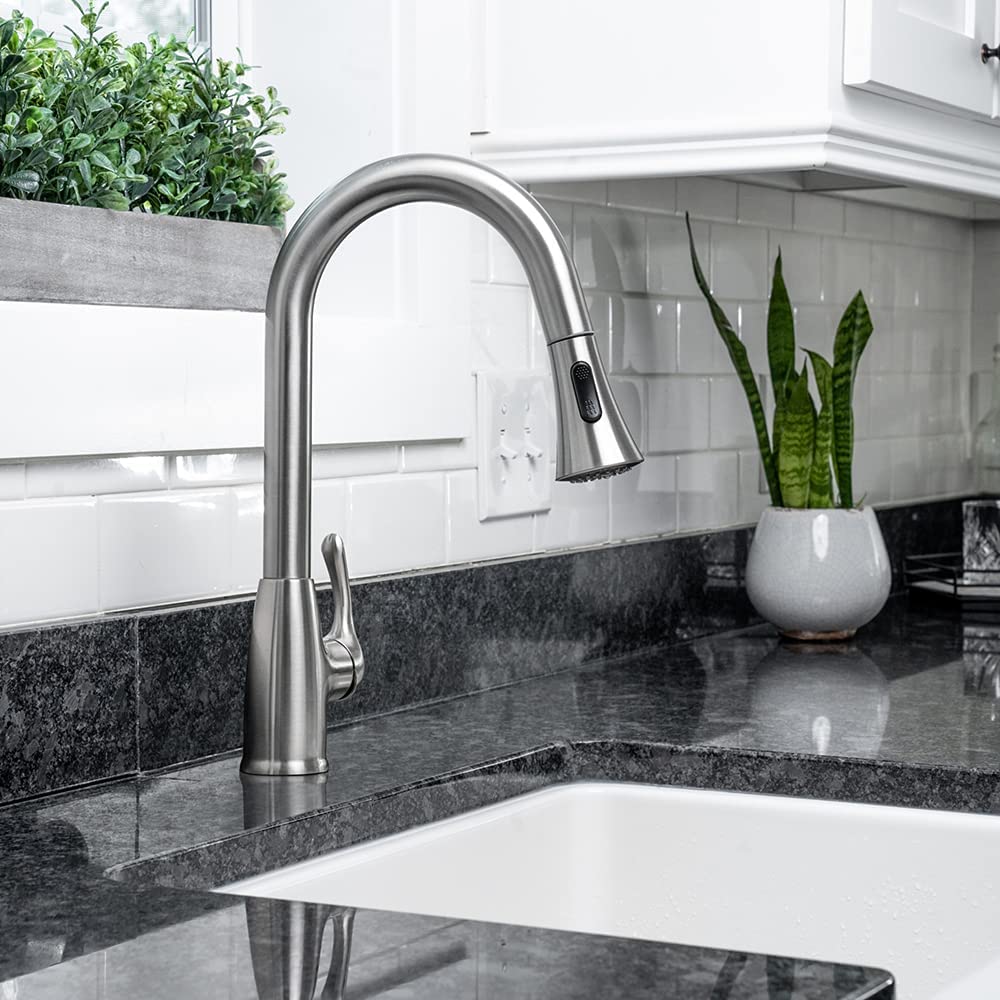 EZ-FLO Sterling Single-Handle Pull-Down Sprayer Kitchen Faucet in Brushed Nickel - image 3 of 12
