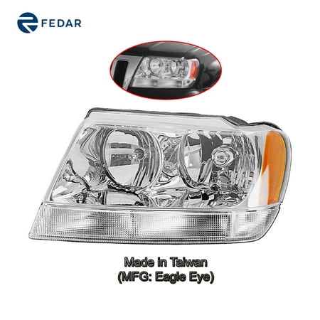 Headlight Lamp Fit Jeep Grand Cherokee 1999-2004 Limited/02-04 Overland Left