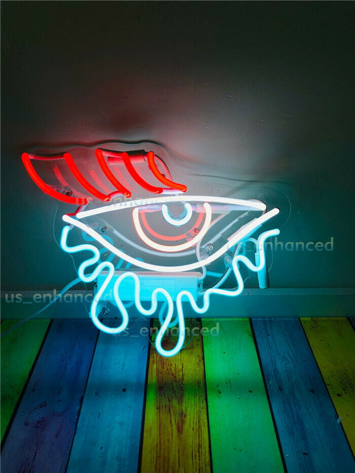 Tropical Fish Seafood Neon Light Sign Lamp Acrylic 14" Glass Bee  Wall Decor 