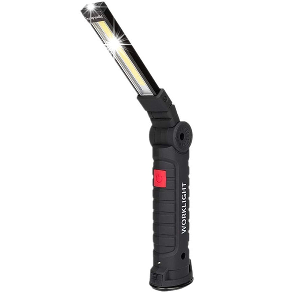 Rechargeable COB LED Slim Work Light Lamp Flashlight Inspect Folding Torch 