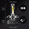 thumbnail image 2 of Fit For Kia Rio 2001-2020 LED Headlight Bulbs, 9003/H4/HB2 High Beam and Low Beam,Pack of 2,SHENKENUO, 2 of 7