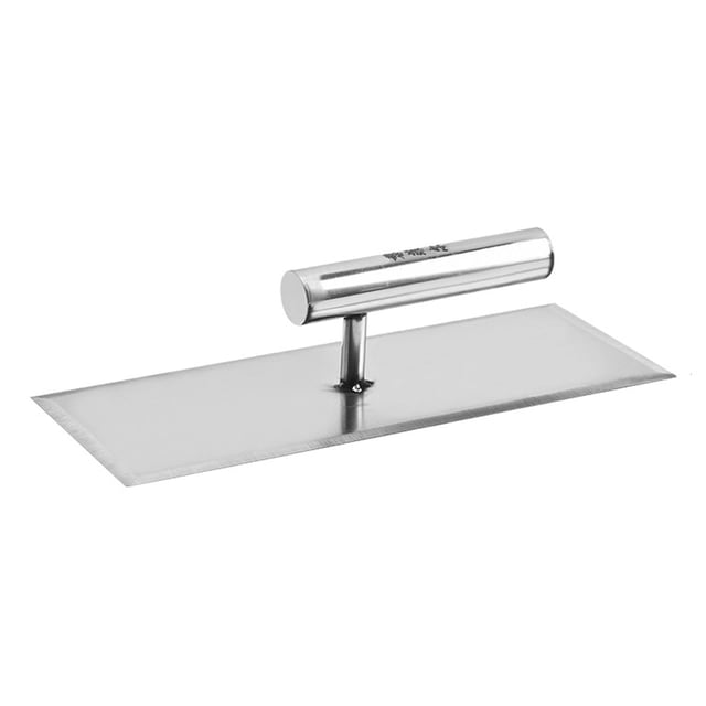 Paleta de enyesado de acero inoxidable, herramienta de construcción práctica a prueba de herrumbre, paleta de acabado plano DIY para cemento de esquin 28cmx10.5cm