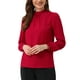 thumbnail image 4 of CAMISA DE CHIFFON CHIC INSPIRADA PARA MUJERES, OFICINA, CUELLO ALTO, MANGA LARGA, BLUSA L ROJA, 4 of 5