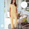 thumbnail image 5 of Hello Mello Lounge Pajama Top Sleepwear Shirt with Crewneck, Hello Sunshine (Women's), 5 of 8