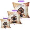 thumbnail image 4 of Happy Thanksgiving Cocker Spaniel Turkey Costume Pumpkins Autumn Leaves Pillow Cushion Double Sided Cockers Dog Lover Gifts Throw Pillow - 130144, 4 of 4