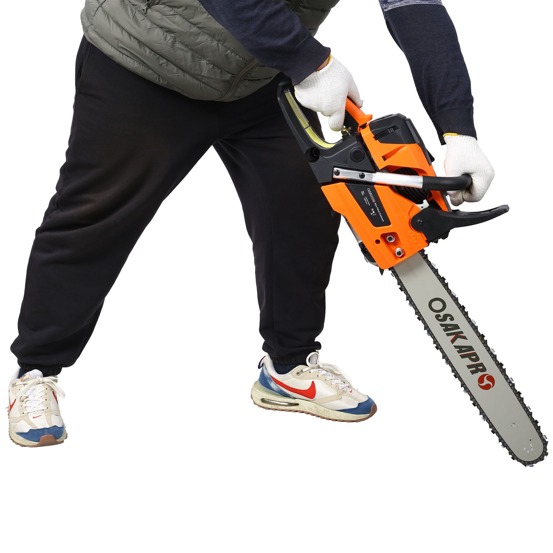 62CC Gas Powered Chainsaw Equipped with 20"  Bar Excellent for Tree and Wood Cutting Lightweight 2-Cycle Petrol Chainsaw Hands-On Performance EPA Compliant