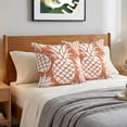 thumbnail image 6 of Pillow Covers 20x20 Set of 2, Burnt Orange Pineapple Throw Pillow Covers Decorative Couch Cushion Cover, Tropical Summer Botanical Fruits Microfiber Soft Pillowcases for Bedroom Living Room Sofa, 6 of 9