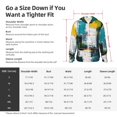 thumbnail image 5 of Gaeub Abstract Brushstrokes Green Blue Men's and Women's UPF 50+ Long-Sleeved Sun Protection Clothing, Fishing Shirt Long Sleeve Zip-Small, 5 of 7