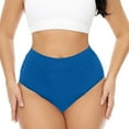 thumbnail image 2 of JJHGVB Swim Shorts bathing suit bottoms shorts swimsuits for women Bottoms Swimwear bathing suit shorts full coverage swim shorts for women Swimsuit Bikini Bottoms slim fit shorts Blue 2XL, 2 of 4