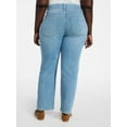 thumbnail image 3 of Terra & Sky Women's Plus Size Pull On High Rise Straight Leg Jeggings, 29" Inseam, Sizes 0X-4X, 3 of 5