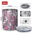 thumbnail image 4 of 12oz Coffee Tumblers Pink Breast Cancer Stainless Steel Vacuum Insulated Travel Tumbler Coffee Cups Mug with Lid and Straw with Cleaning Brush for Cold & Hot Drinks, 4 of 5
