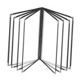 thumbnail image 2 of Menu Book Holders Metal Corners Letter Size Holders Transparent Menu Folder Menu 8 Page 16 View, 2 of 8