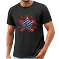 thumbnail image 4 of Graphic T Shirts for Men Loose Fit s 4th of July Shirts for Men American Flag Graphic Tees Summer Crew Neck Short Sleeve Patriotic Independence Day Casual Tops New Black S, 4 of 5