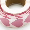 thumbnail image 2 of Coloured Heart Stickers 500 Pcs/1roll 25mm Pink Self Adhesive Heart Labels Coding Heart Stickers Labels Glossy Paper Stickers, 2 of 4