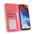 thumbnail image 4 of Compatible with Motorola Moto E7 Power Case Magnetic Closure Vintage Pattern PU Leather Wallet Cover with Card Slots-Red, 4 of 5