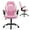 Pink, variant on CONCETTA PU Leather Computer Gaming Desk Chair, Ergonomic Adjustable Swivel Racing Chair with Flip-up Armrest, Black Blue
