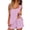 B-Purple, variant on Summer Pajamas for Women 2 Piece Ruffle Tank Tops and Short Pants Sleepwear Lounge Pajama Sets