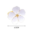 thumbnail image 2 of Juego De 6 Uds. De Servilleteros De Flores, Servilletero Dorado, Servilletero Blanco Floral, Hebillas, Decoración De Mesa De Cena Para Boda, Fiesta, Acción De Gracias Methold HA036652-00, 2 of 6