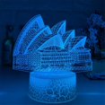 thumbnail image 4 of Sydney Opera House 3d Model Colorful Led Night Light Australia Classic Architectural Decoration Usb Table Lamp Popular Souvenir Ornament Gift, 4 of 5