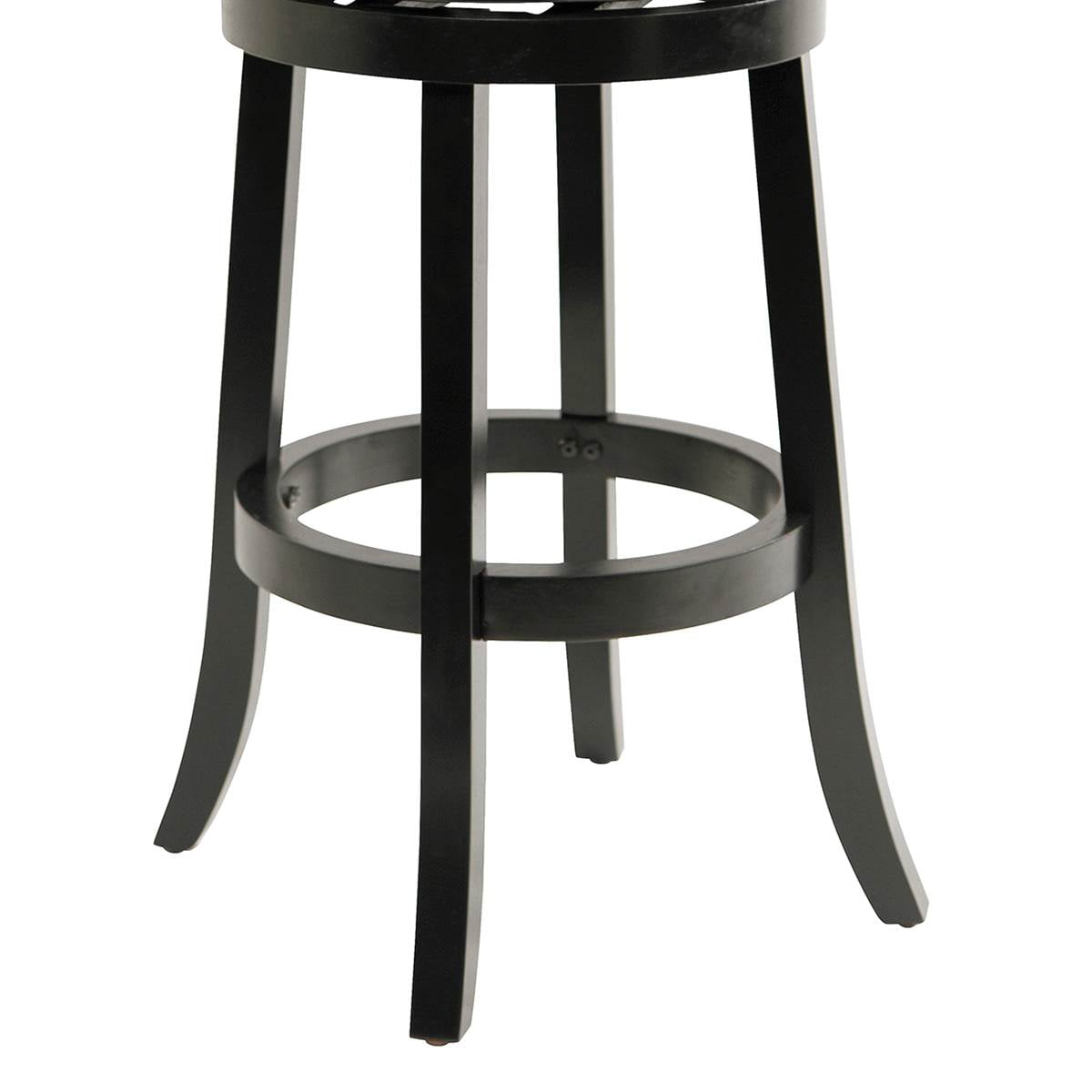 Boraam Augusta 29in. Swivel Wood Bar Stool, Black Finish