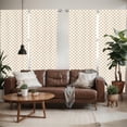 thumbnail image 2 of Ambesonne Abstract Window Curtains, Japanese Style Circular, Each 28" W x 63" L, Camel and White, 2 of 5