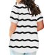 thumbnail image 3 of Fiudx Camisas de Mujer Blusas de Talla Grande para Mujer, Blusa con Cuello En V, Blusa Informal Holgada de Manga Corta de Verano, 3 of 5