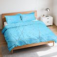 thumbnail image 1 of Amorosa Edredón Reversible de 3 Piezas (1 Colcha + 2 fundas de almohada)Suave Acolchado y Máquina para Hogar Azul-240*260cm, 1 of 6