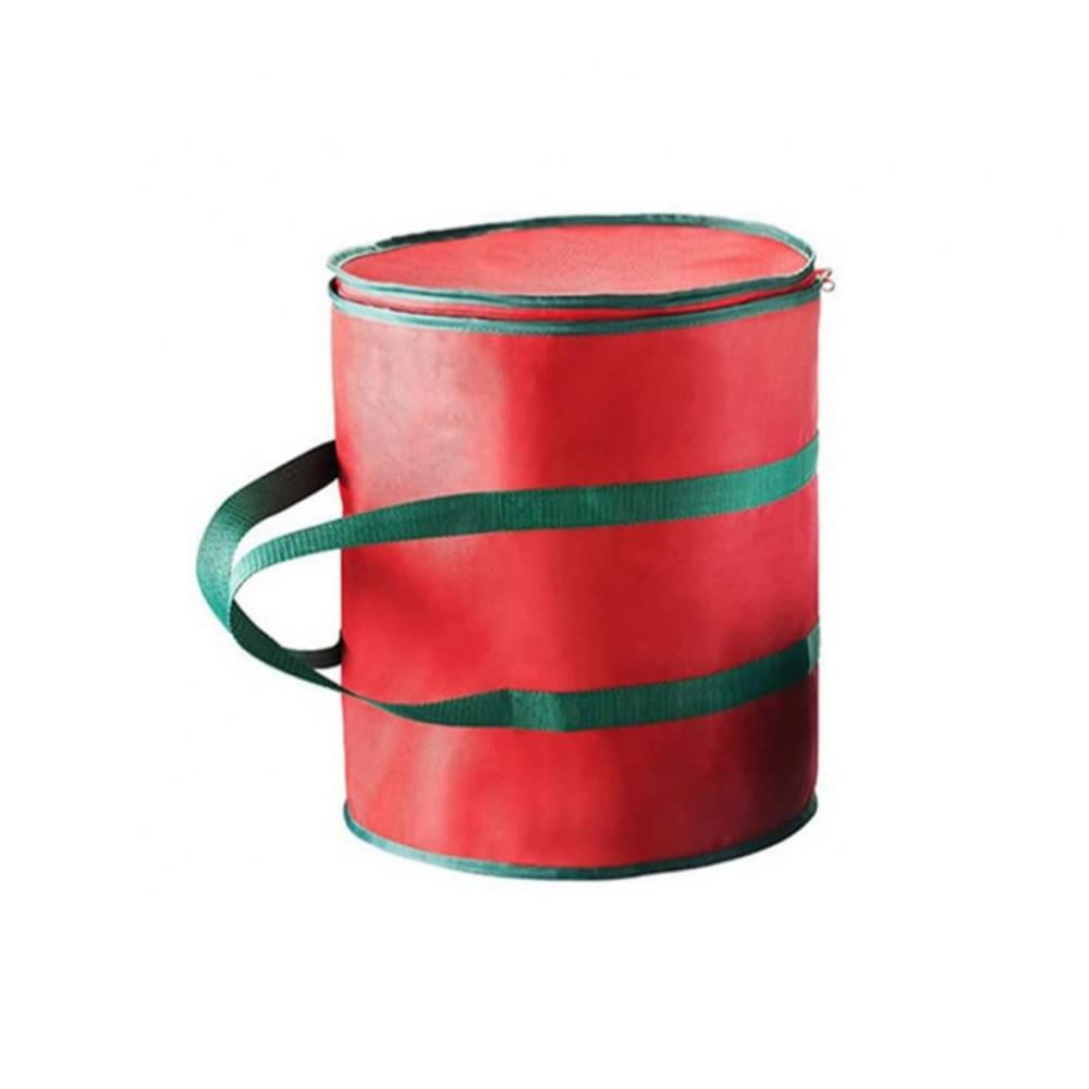 Christmas Light Storage Bag - 35x30cm Red Oxford Cloth Organizer With Handle For Bulbs & Cords 1 thumbnail image