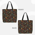 thumbnail image 3 of Japuie BBQ Barbecue Grill Print Tote Bags, Shoulder Bag with Zipper Closure, Top Handle Handbag,Shopping Bags,Travel Shoulder Bag ,Suitable for Gym Shopping, Work, and School, 3 of 7