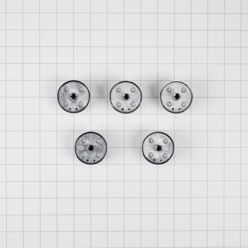 Whirlpool W10698166 Genuine OEM Knob Kit For Gas Ranges, Set of 5, Stainless Steel