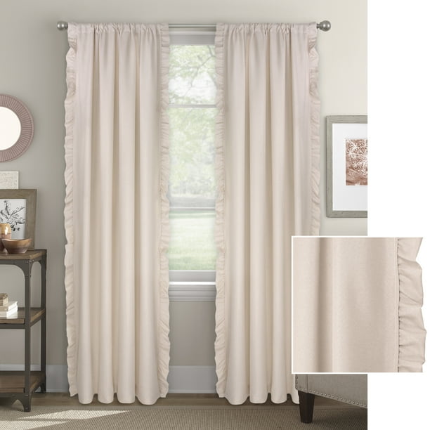 Better Homes & Gardens Vertical Ruffle Window Curtain Panel