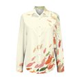 thumbnail image 5 of 3/4 Sleeve Tops for Women Helii Casual Floral Printed Button Down Shirts Loose Fit Breathable Work Shirt Summer Outfits for Travel Vacation 2026 New (Green 5XL), 5 of 7