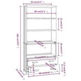 thumbnail image 4 of vidaXL Highboard HAMAR Solid Wood Pine Dark Grey, 4 of 5
