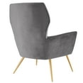 thumbnail image 4 of Modway Renata Button Tufted Performance Velvet Armchair, Gray, 4 of 8