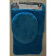 thumbnail image 2 of Kate Morgan 3 Piece Heavy Quality Plush Bath Rug, Contour Rug and Lid Cover Set, Blue, 2 of 2