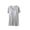 Gray 01, variant on DeHolifer Women Pajama Tops Short Sleeve V-Neck Solid Color Homewear Loose Blouse Tops with Chest Pad Black 2XL