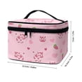 thumbnail image 6 of HELLHERO Large Makeup Bag Strawberry and Calf Pattern Portable Traveling Zipper, 6 of 6