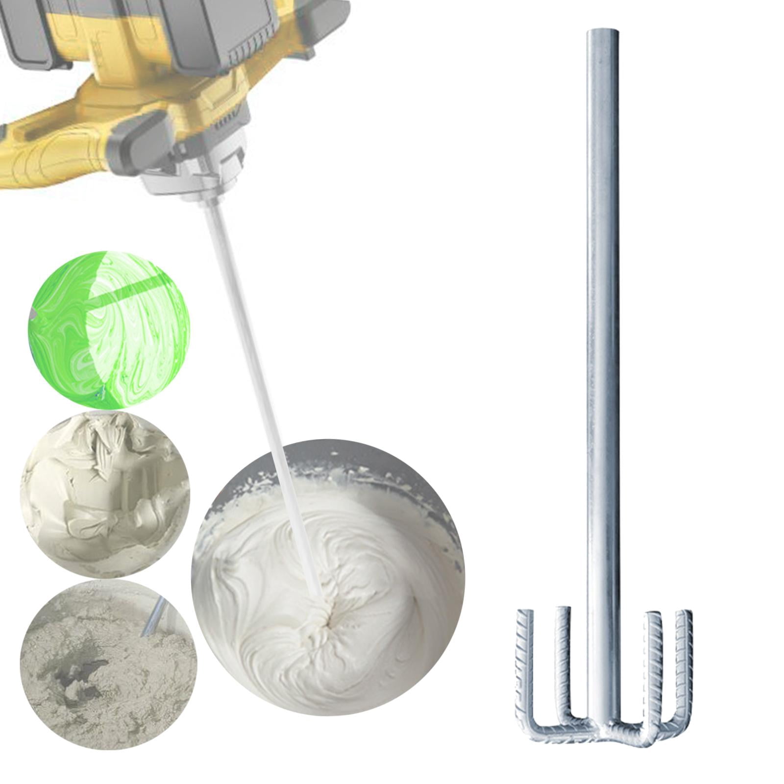 figatia Paint Mixing Rod Paint and Threaded Handle Rustproof Hand Drill Cement Mixing Rod for Household Mortar Cement Putty Type A