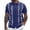 Navy, variant on European Striped Knitted Men Shirt Casual Loose Comfortable Business Foreign Trade Lapel Short Sleeved Blue 3XL