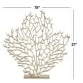thumbnail image 4 of 19" x 21" Silver Aluminum Metal Coral Sculpture, by DecMode, 4 of 14