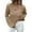 Khaki, variant on Duoif Sweaters for Women Trendy Women Fashion Solid Color Long Sleeve V Neck Loose Knit Pullover Sweater Women's Sweaters Womens Tops Black L