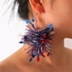 thumbnail image 1 of Decoraciones para el Día de los Caídos, decoraciones para el 4 de julio, decoraciones patrióticas, aretes con bandera roja, blanca y azul para mujer, aretes colgantes del 4 de julio para mujer, aretes, 1 of 6