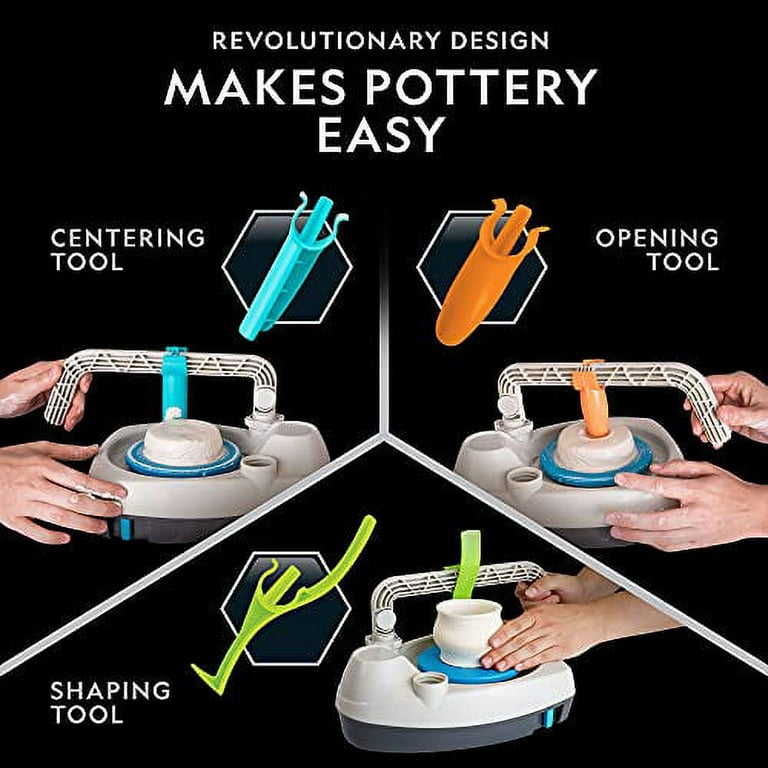  Pottery Wheel for Beginners, Beautifully Designed and Premium  Touch, Full Video Tutorials and Pottery Tools Kit, Strong Motor and Easy  Operation, Mini Pottery Kit (Black) - Unleash Your Inner Artist