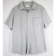 Goodfellow & Co Men's Short Sleeve Knit Button Print Shirt - Lunar Gray Geo - L