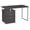 Gray- Silver, variant on Pemberly Row Computer Desk Home Office Laptop Storage Drawers 48"L - Metal Brown