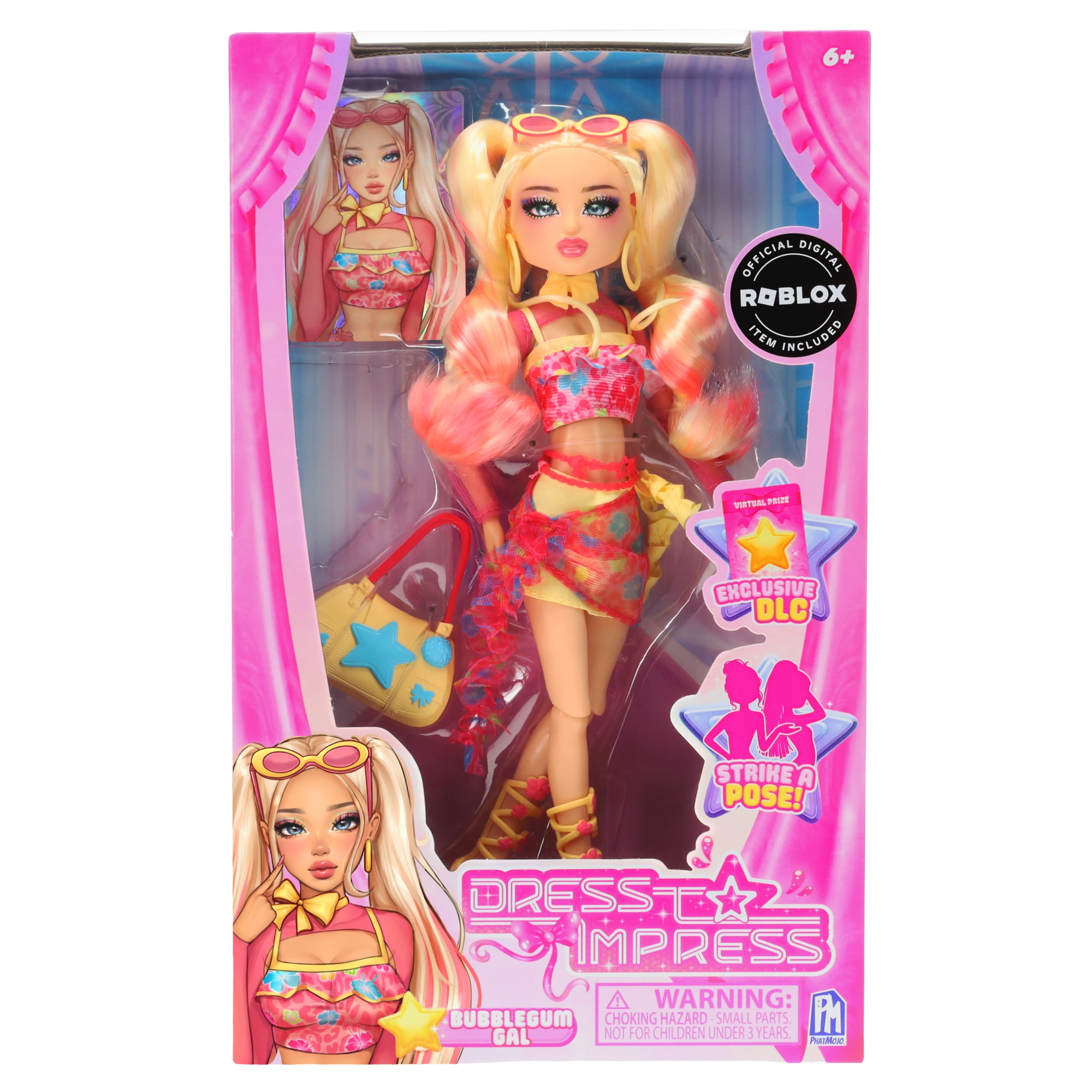 Dress to Impress - Bubblegum Gal Fashion Doll (12" Tall, Series 1) [Include DLC]