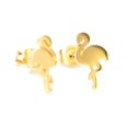 thumbnail image 2 of Kit Aretes Cadena Con Dije Color Dorado En Forma De Flamingo Genérico Kitflamingo, 2 of 4