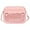Pink, variant on Women Transparent Crossbody Bag Solid Color PU Leather Display Shoulder Bag Small Square Bag Travel Shopping Commute Bag