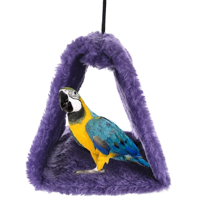 Loro Nido de pájaro Animal Nido de invierno Invierno Cálido Hamaca Choza Colgante Jaula colgante de felpa para loro Periquito Cacatúa Amazonas Cacatúa Canario Jaula de juguete Adepaton QH-705