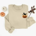 thumbnail image 4 of Sweatshirts for Women Plus Size Halloween Printed Round Neck Long Sleeved Sweatshirts,Tops for Women Beige XL, 4 of 4